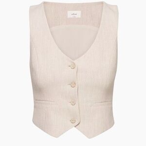 NWT Aritzia Desire heather beige vest size 0